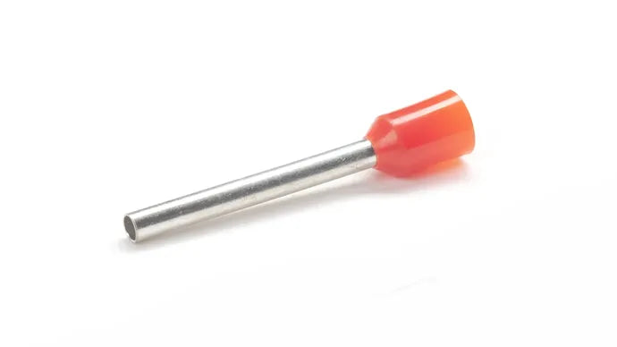 4mm Long Cord End Ferrule, Orange, 1000 Pieces