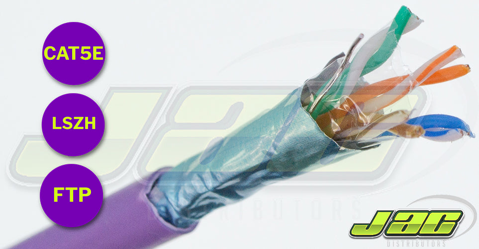 Cat5e F-UTP LSZH Purple 100MHz Structured Wiring Cables - JACDistributors