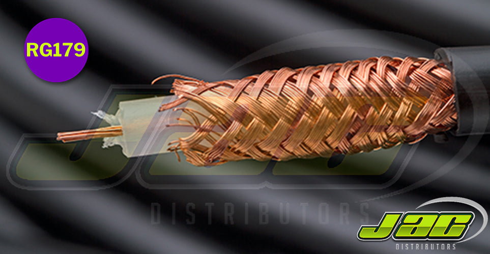 RG179 75 Ohm Coaxial Cable Foamed Polyethylene Insulation, Tinned Copper Braid - JACDistributors