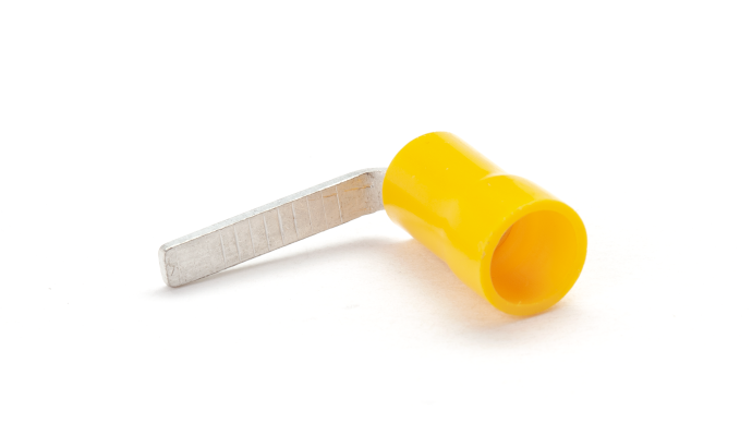 YB18/RA Yellow Right Angled Blade Terminal 18mm Blade - JACDistributors