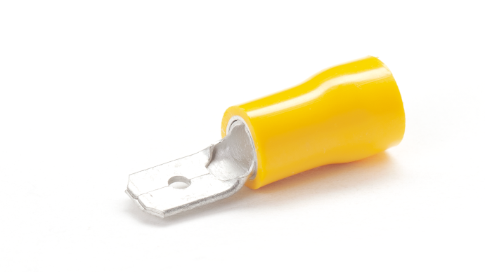 YM63/VR Yellow Male Tab Connector 6.3mm