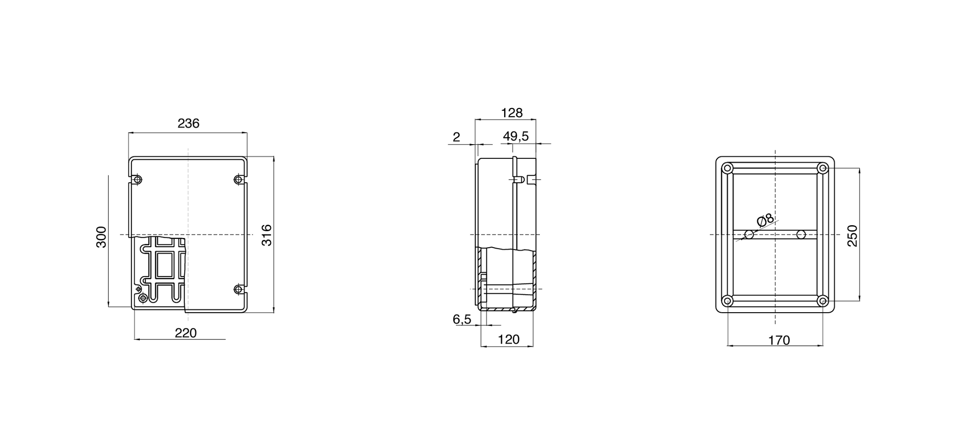 Gewiss GW44429 - Junction Box with Transparent Plain Lid- IP56 Rated - 300X220X120