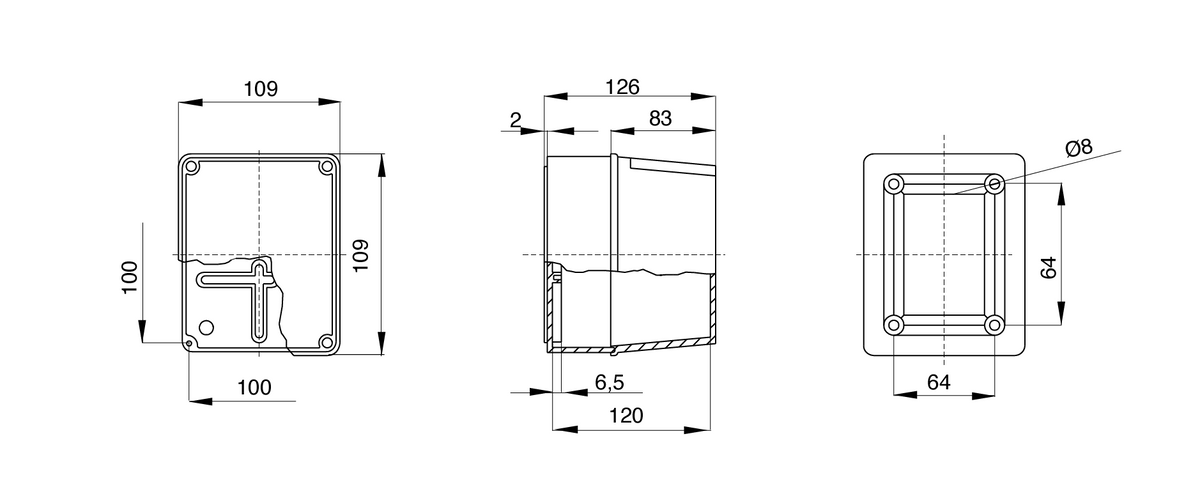 Gewiss GW44214 - Junction Box with Deep Screwed Lid - IP56 Rated - 100X100X120