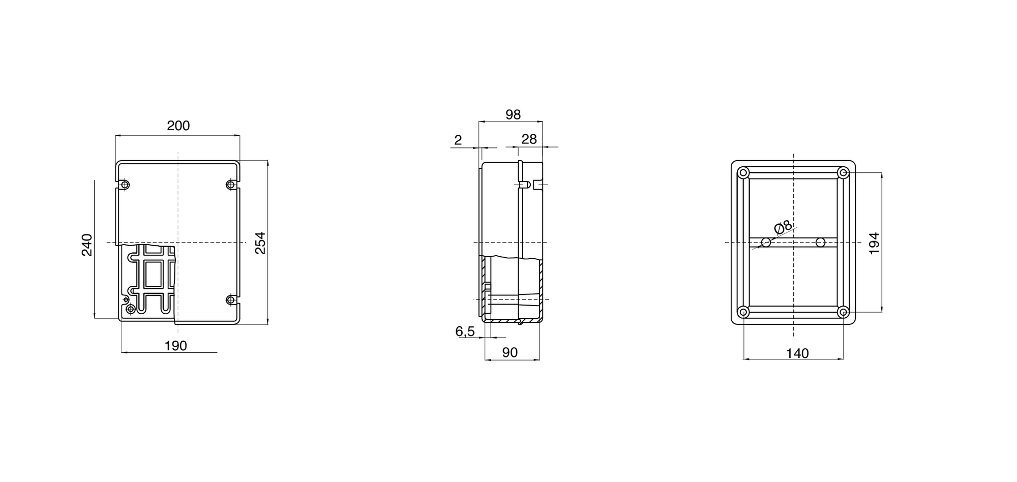 Gewiss GW44428 - Junction Box with Transparent Plain Lid- IP56 Rated - 240X190X90