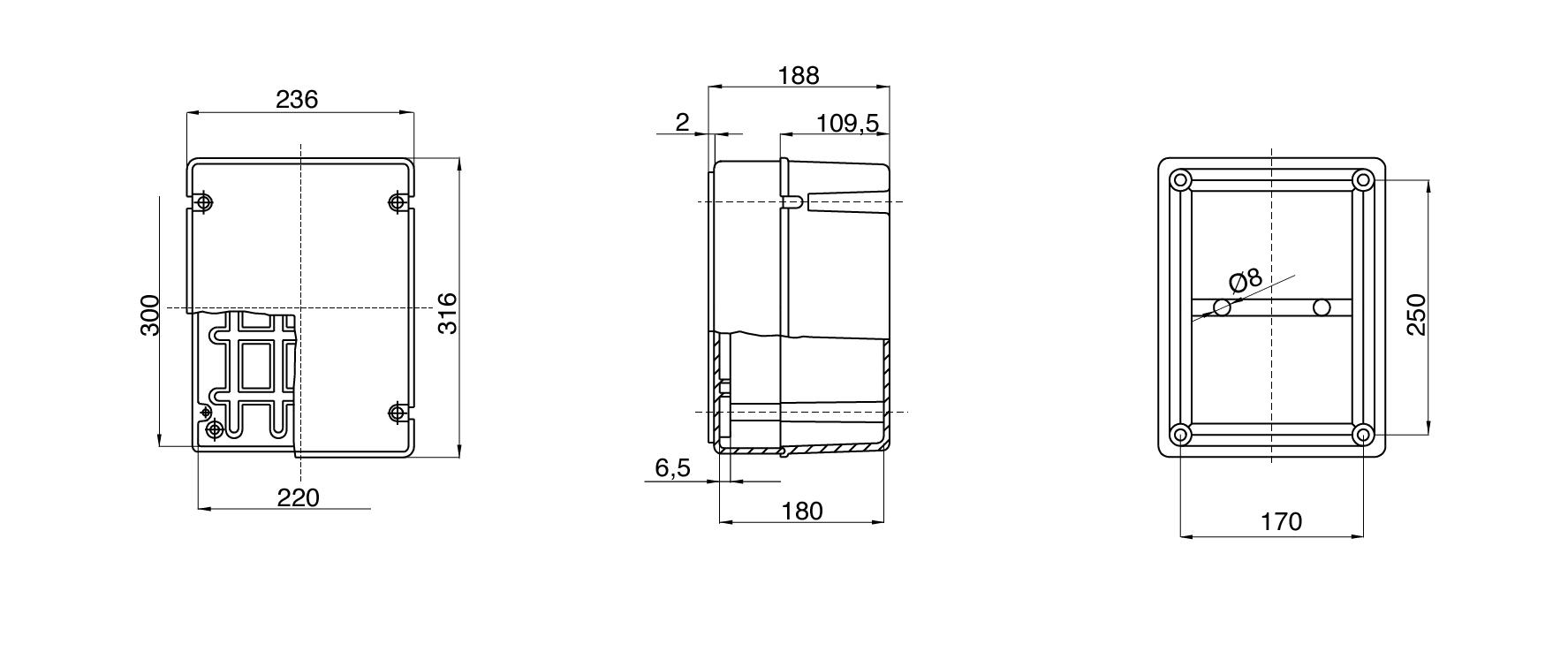 Gewiss GW44439 - Junction Box with Transparent Deep Lid- IP56 Rated - 300X220X180